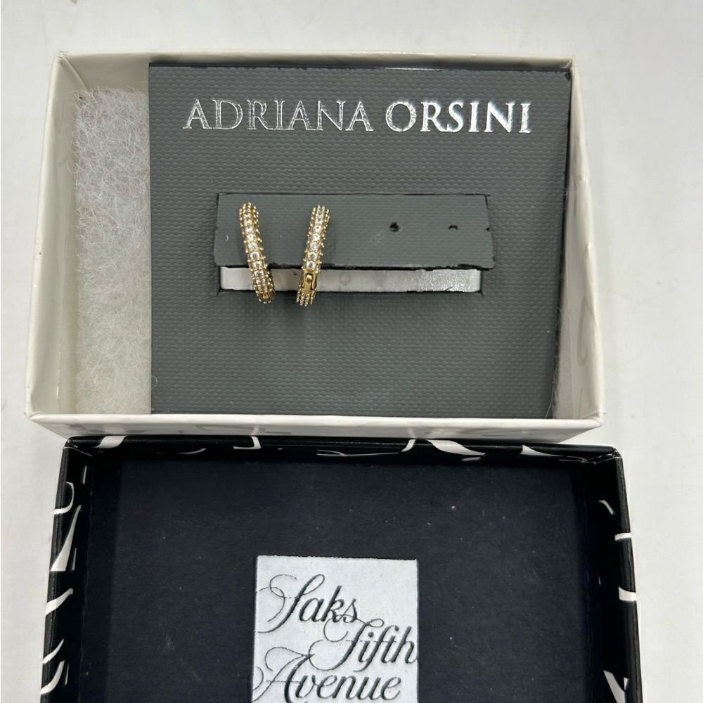 Women’s Adriana Orsini pave small hoop earrings